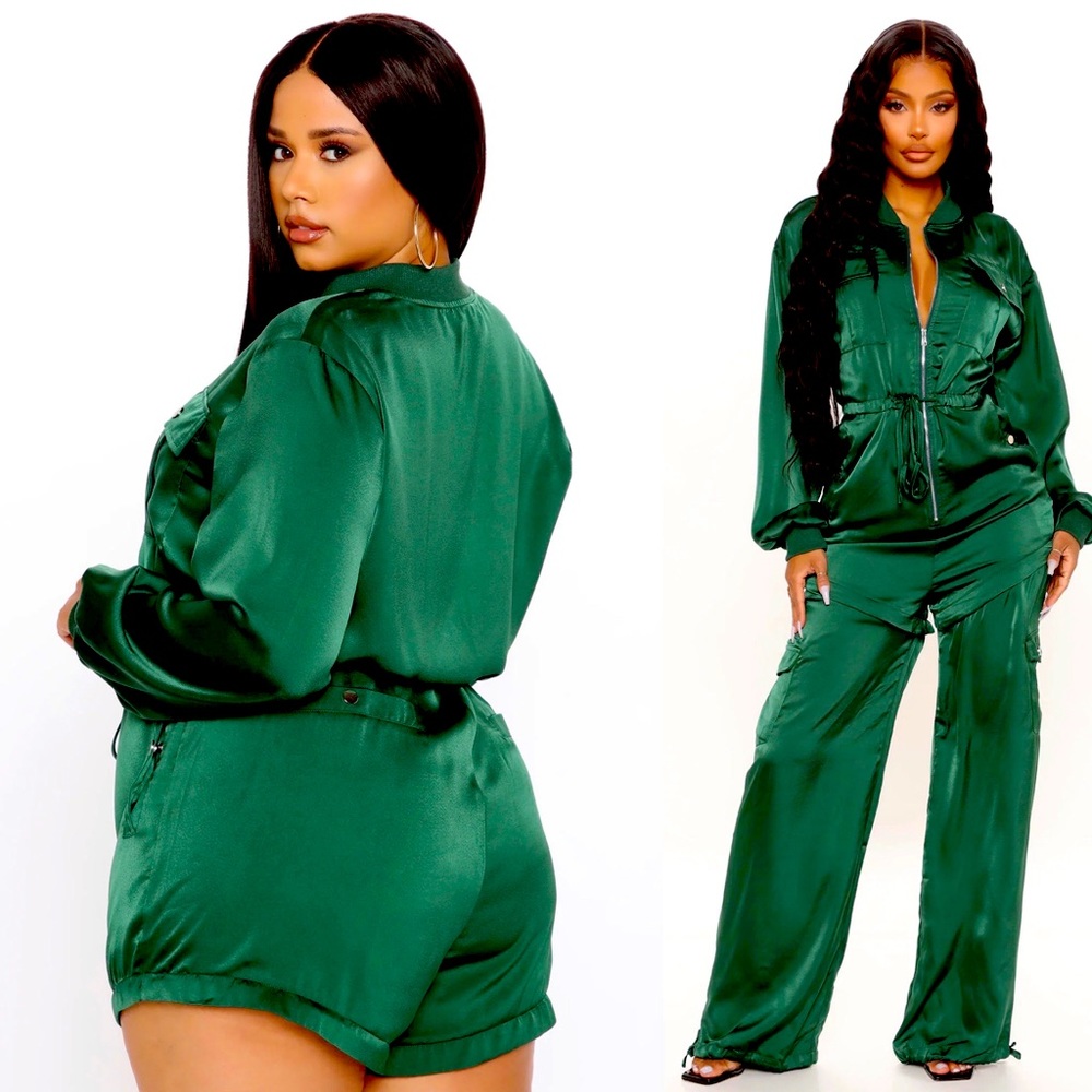 Convertible Satin Jumpsuit💚 - Picture 7 of 7